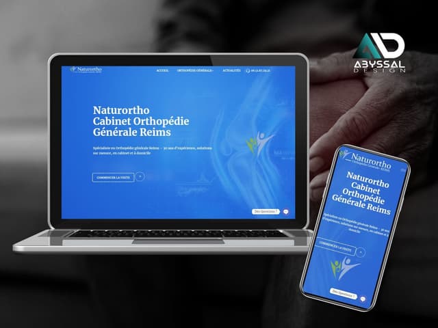 Conception du site Naturortho - Cabinet d'Orthopédie à Reims