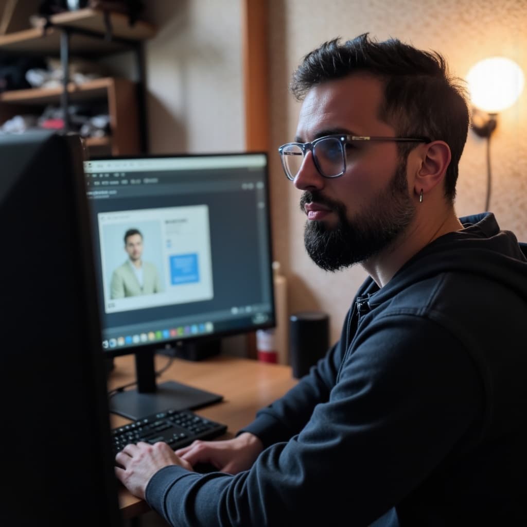 Webdesigner au travail