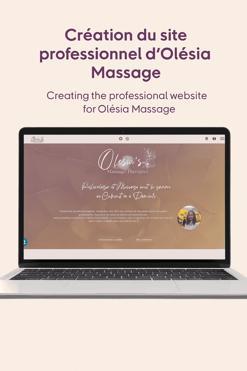 Création du site Olesia’s Massage Therapies – Un univers doux, premium et apaisant
