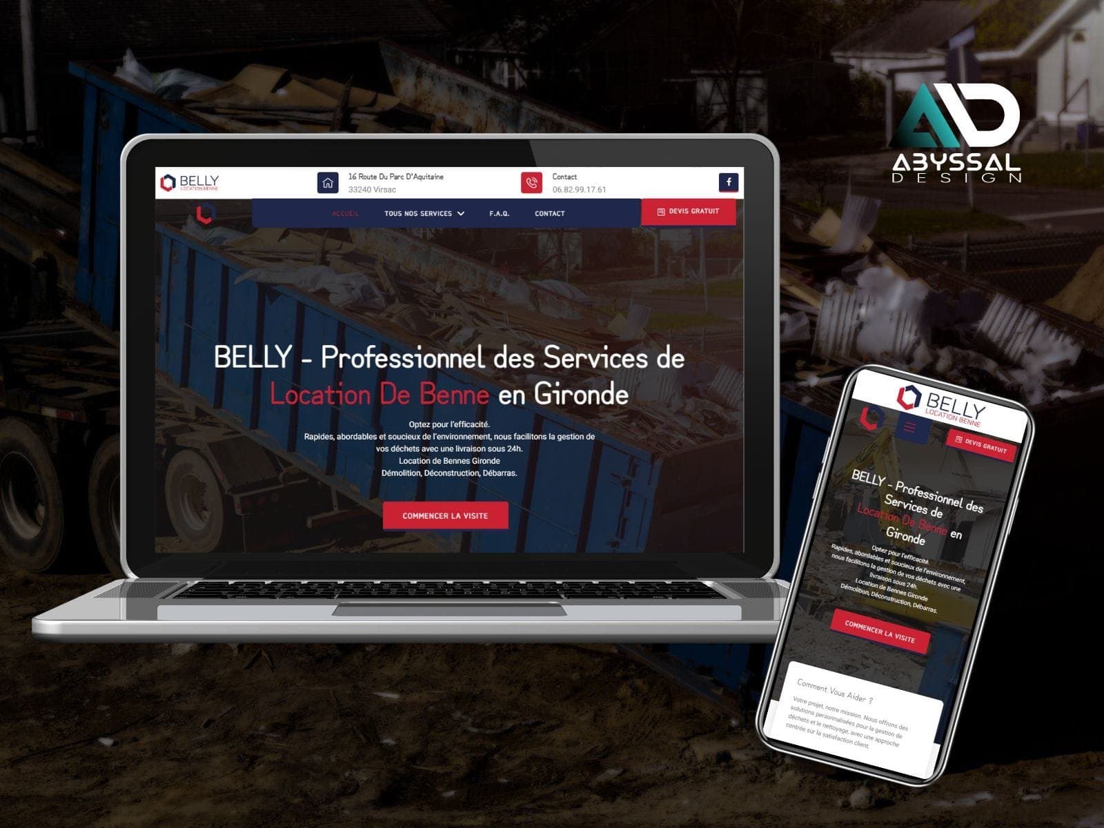 Création du site Belly Location de Benne