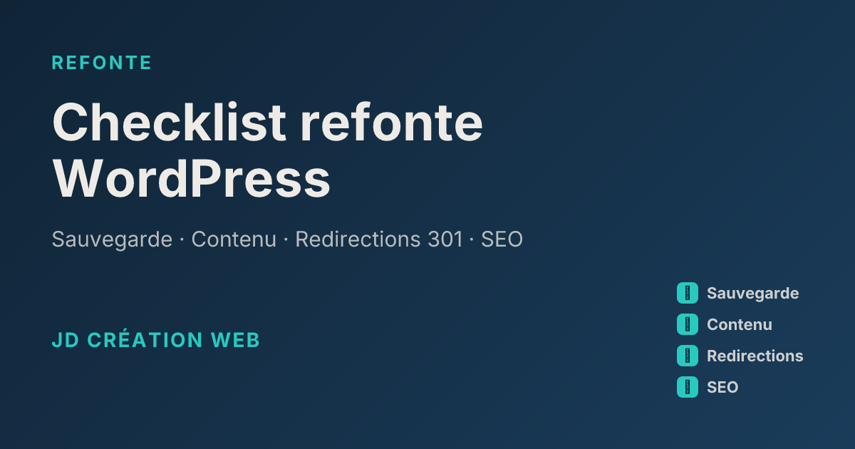 Checklist refonte de site WordPress